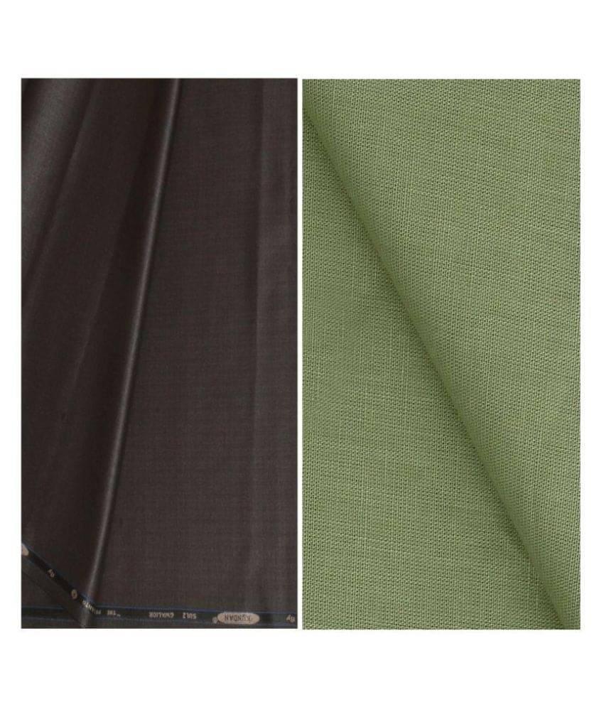     			KUNDAN SULZ GWALIOR Multi 100 Percent Cotton Unstitched Shirts & Trousers 1 Pant and Shirt Piece