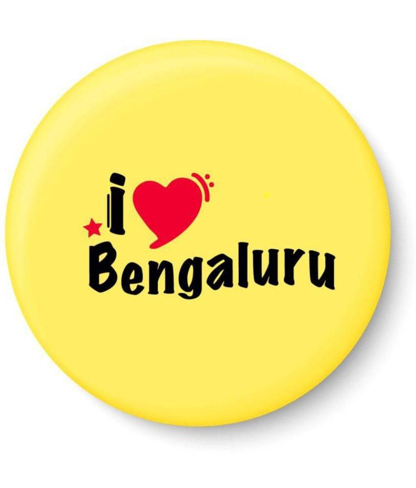     			PEACOCKRIDE I Love Bengaluru Stainless Steel Round Fridge Magnets Fridge Magnet - Pack of 1