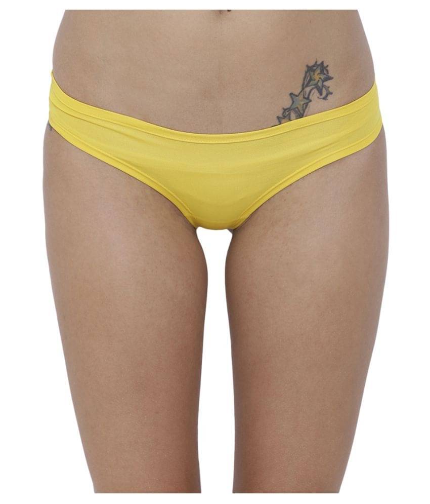     			BASIICS By La Intimo Polyester Women's Briefs ( Yellow )