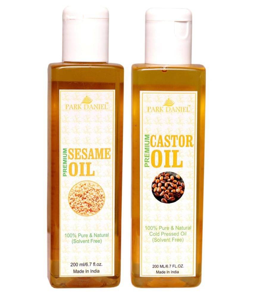Park Daniel 100% Pure & Natural Sesame & Castor Oil Hair Oil(400 ml) 200 ml Pack of 2     			Park Daniel 100% Pure & Natural Sesame & Castor Oil Hair Oil(400 ml) 200 ml Pack of 2