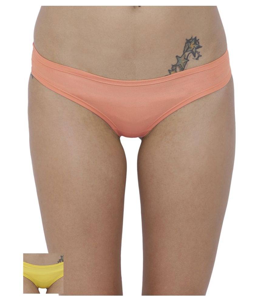 BASIICS By La Intimo Pack of 2 Polyester Women's Briefs ( Multi Color ) BASIICS By La Intimo Pack of 2 Polyester Women's Briefs ( Multi Color )
