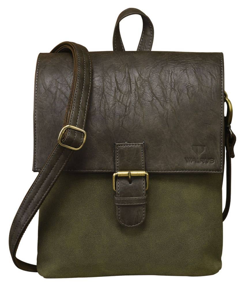 Walrus WMB-JKSN-040909 Green Synthetic Casual Messenger Bag - Handbags | Buy online on ZillyBuy