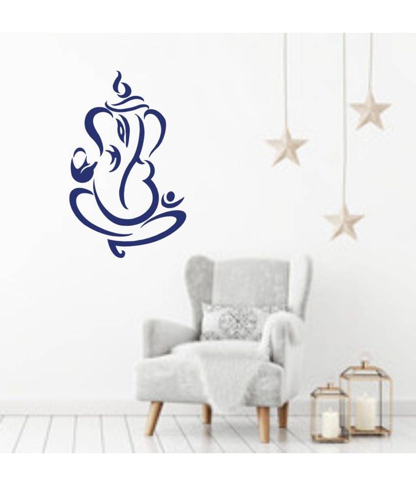     			Sticker Studio Ganesha with diya Religious & Inspirational Theme PVC Sticker