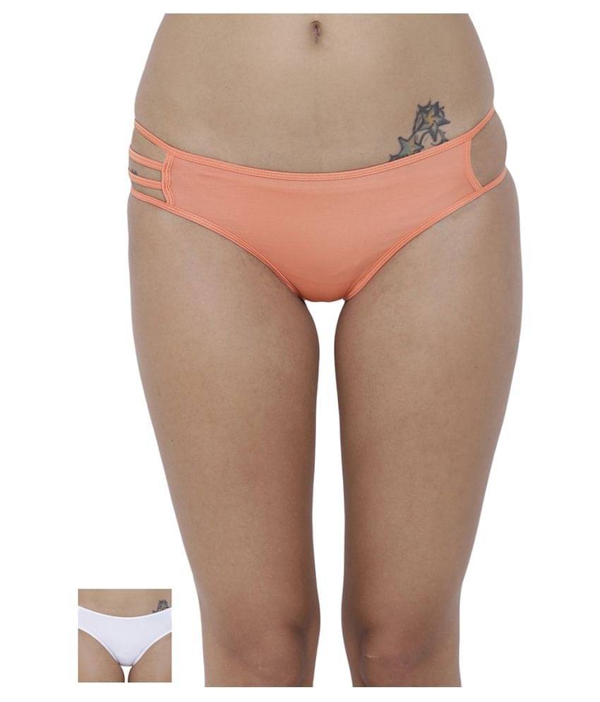 BASIICS By La Intimo Pack of 2 Polyester Women's Bikini Panties ( Multi Color ) BASIICS By La Intimo Pack of 2 Polyester Women's Bikini Panties ( Multi Color )