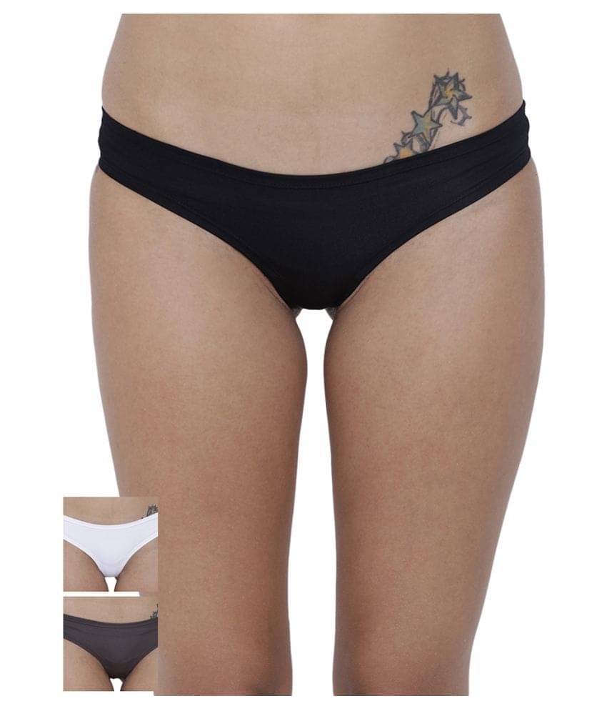 BASIICS By La Intimo Pack of 3 Polyester Women's Briefs ( Multi Color ) BASIICS By La Intimo Pack of 3 Polyester Women's Briefs ( Multi Color )