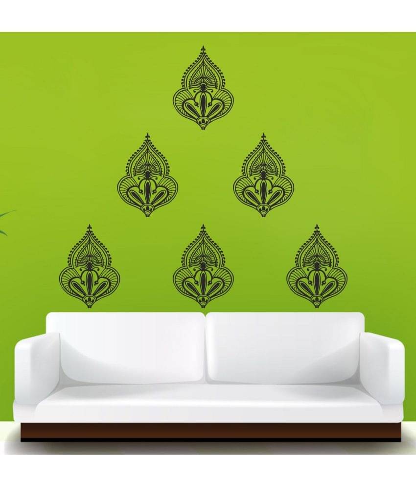     			Sticker Studio Leaf Motif Floral Theme PVC Sticker