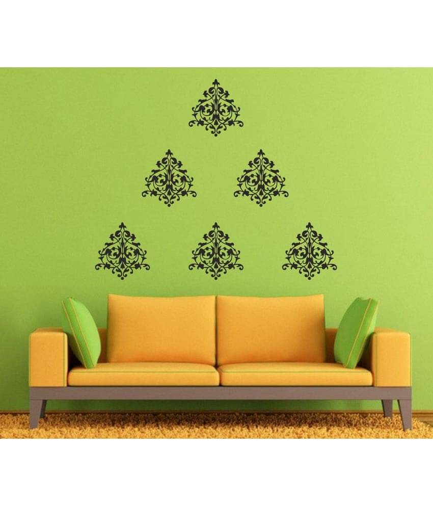     			Sticker Studio Triangle motif Floral Theme PVC Sticker