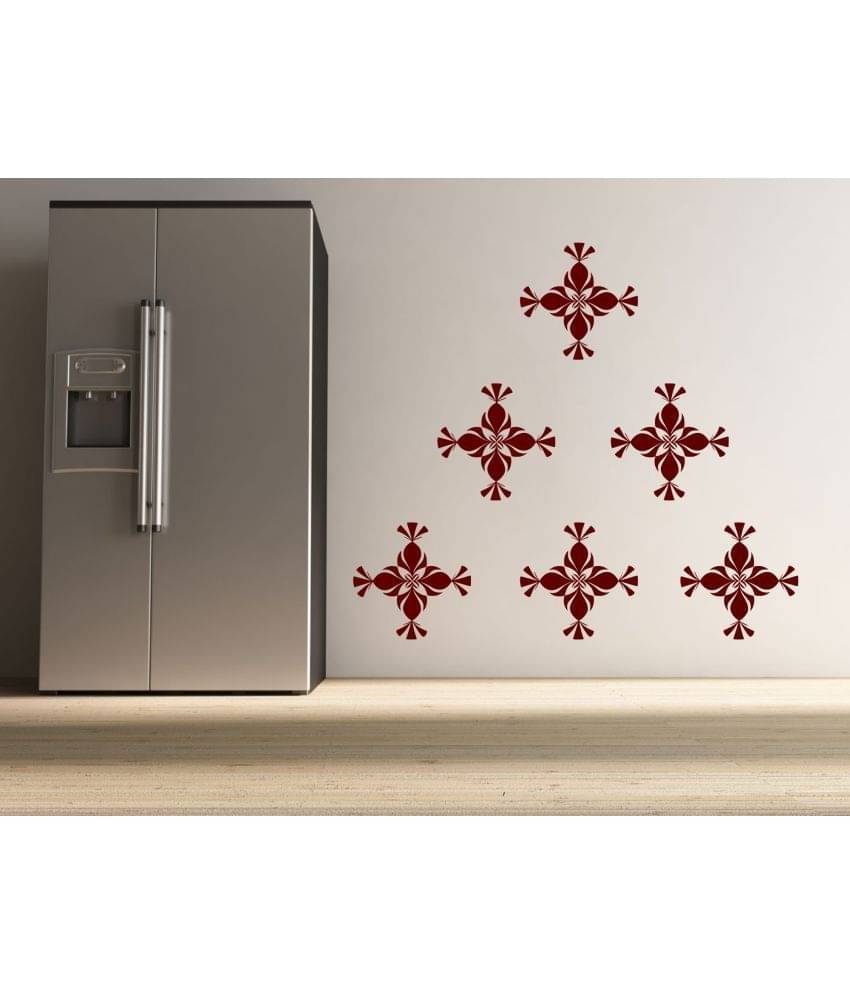     			Sticker Studio Square motif Floral Theme PVC Sticker