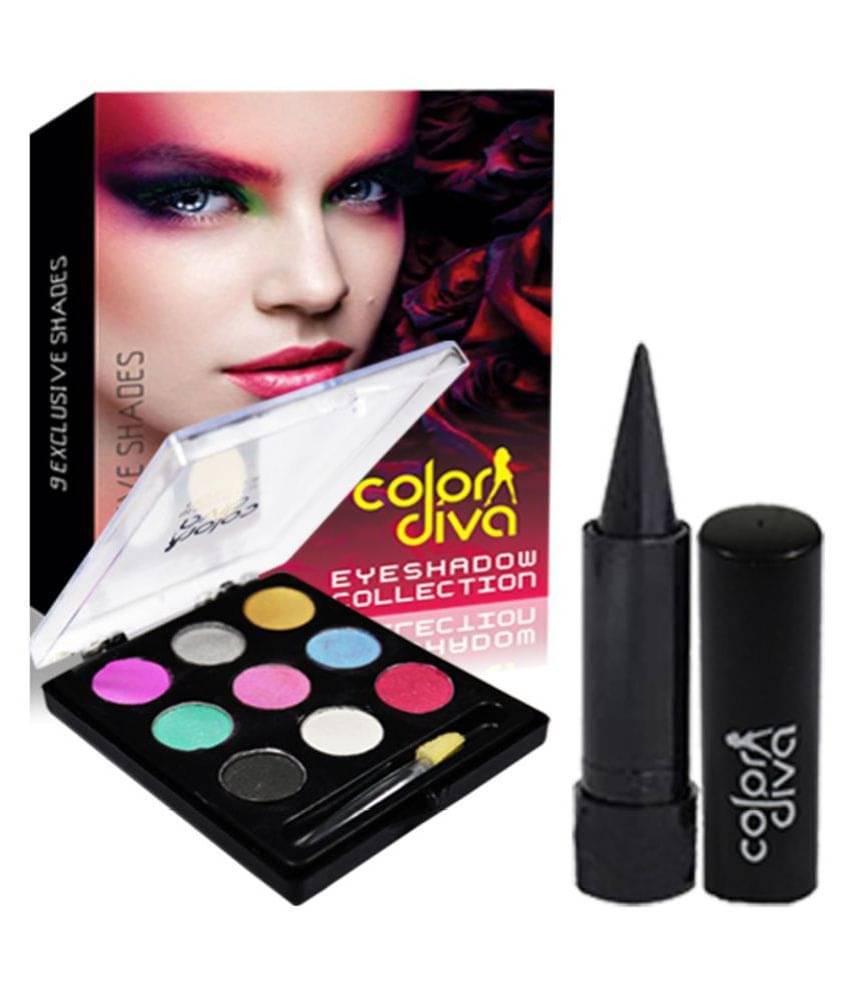     			Color Diva Triple Action 9 Color Exclusive Eyeshadow Bridal Kit With Kajal Makeup Kit no.s Pack of 2