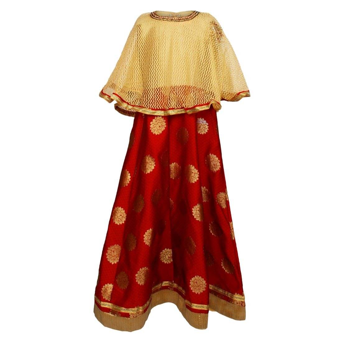    			Arshia Fashions Silk Gowns For Girls ( Pack of 1 , Red )