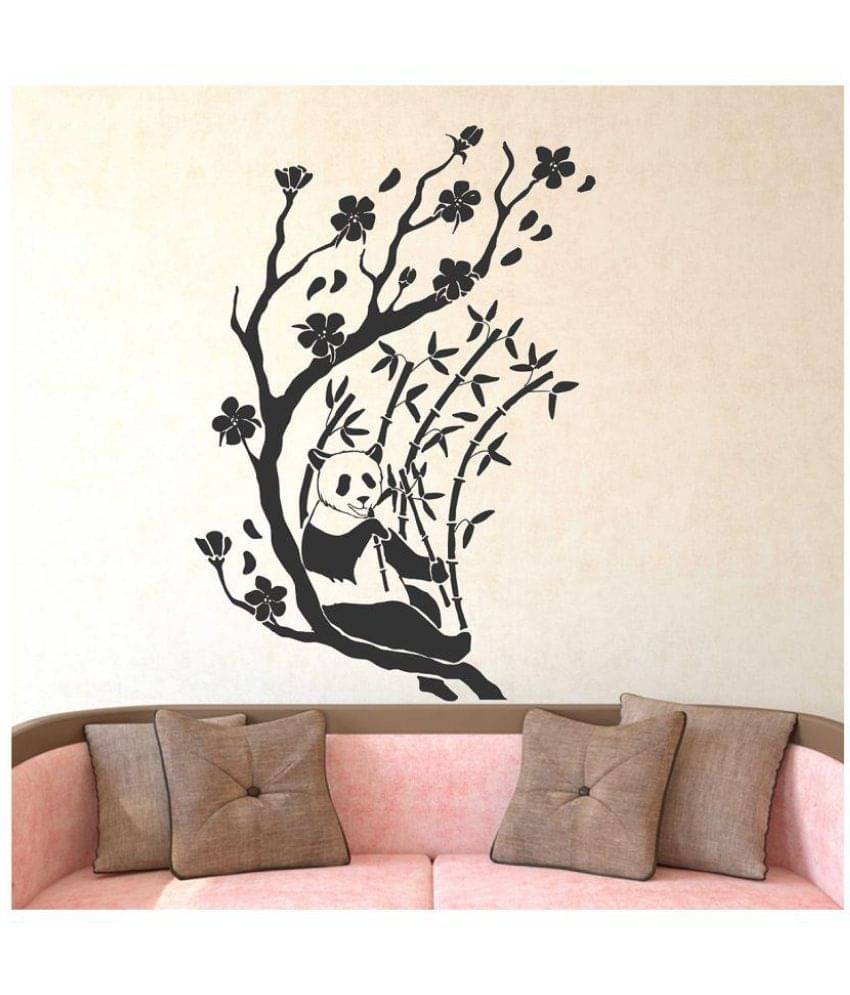     			HAPPYSTICKY Panda In Tree Animals Animals PVC Sticker