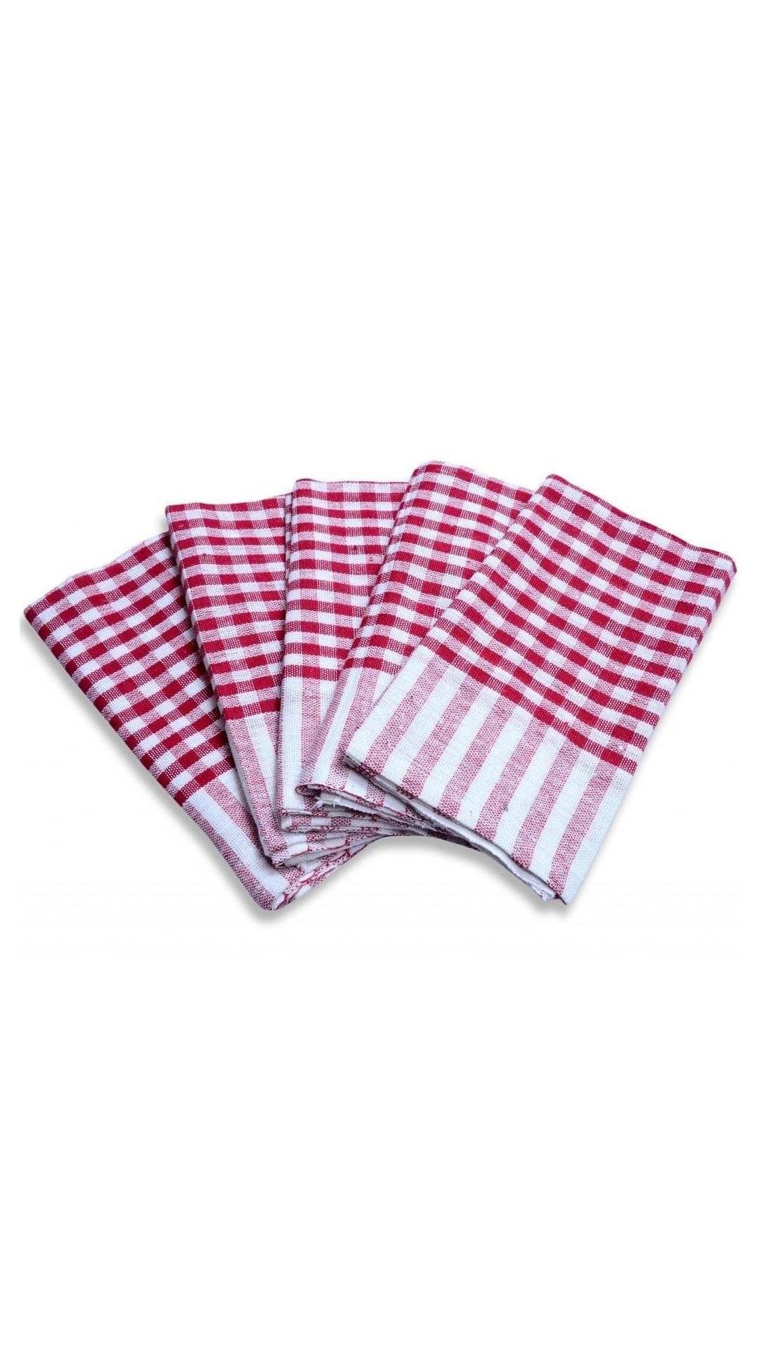     			Kitchen Duster Wet Dry Cotton Cleaning Cloth/Mop 16 x 24 inch (Pack of 5) - Assorted Colour