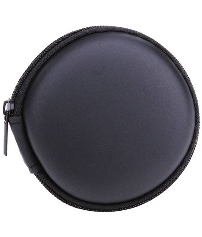     			Mini Round Storage Bag Case For Earphone Headphone Earbuds Key Coin Hard Holder Box Carrying Hard Hold Case Earphone Acc (Black)
