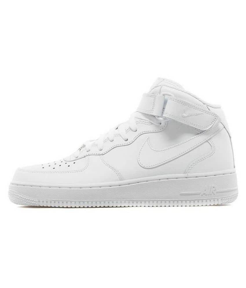 Nike Air Force Mid Sneakers White Casual Shoes