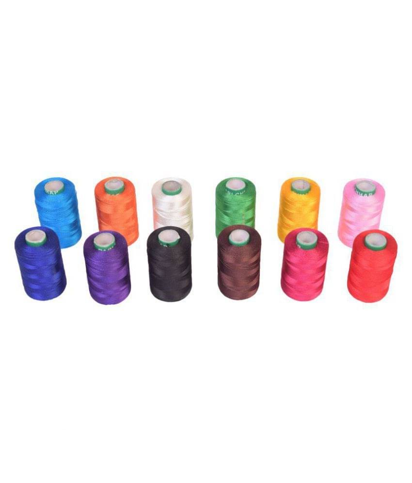     			Vardhman Polyster Silk (Resham) Twisted Hand & Machine Embroidery Shiny Thread ( Pack of 1 )