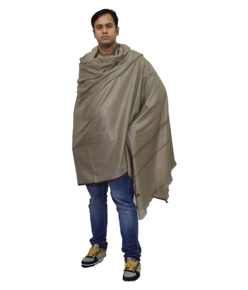     			Vrinde Gray Borders Pashmina Shawls For Winters