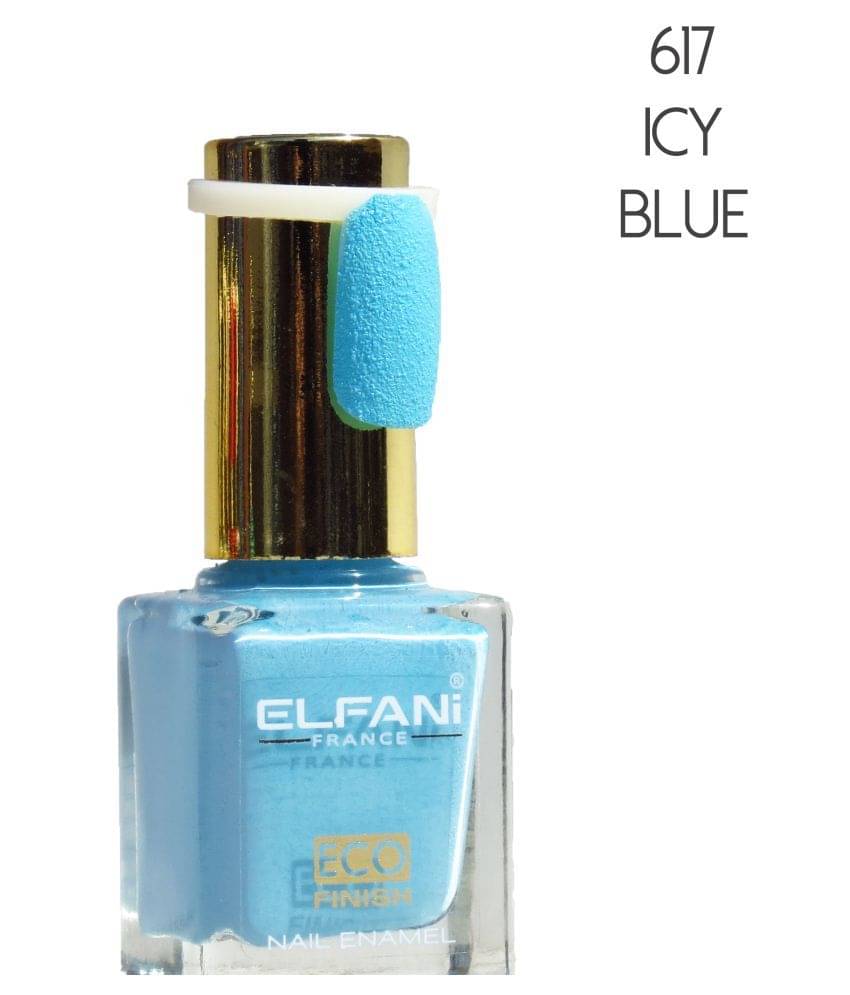 Elfani Nail Polish Snow Coat Textured Blue 9 mL     			Elfani Nail Polish Snow Coat Textured Blue 9 mL