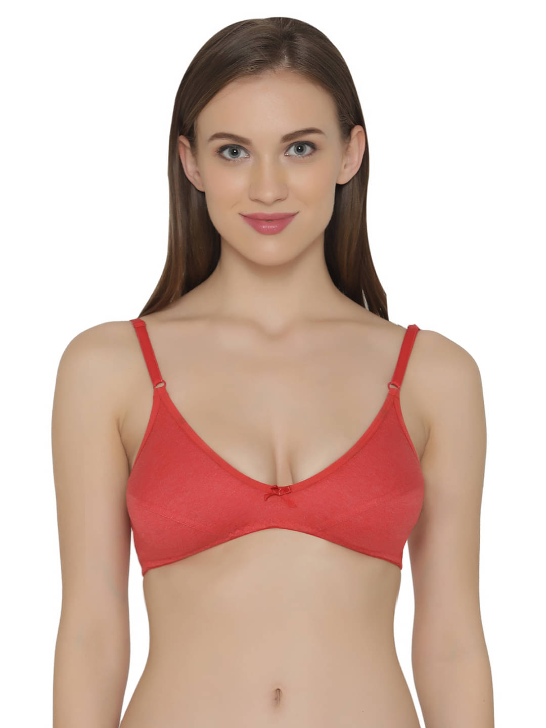     			Clovia Poly Cotton Plunge Bra - Red