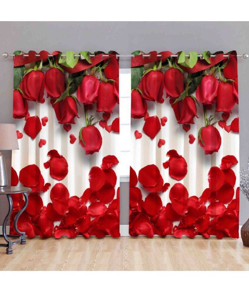 Prince Set of 2 Window Eyelet Curtains Floral Multi Color Prince Set of 2 Window Eyelet Curtains Floral Multi Color