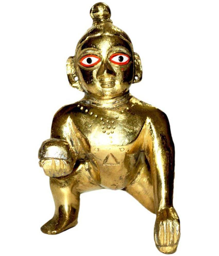     			S.S Collection Golden Laddu Gopal Idol