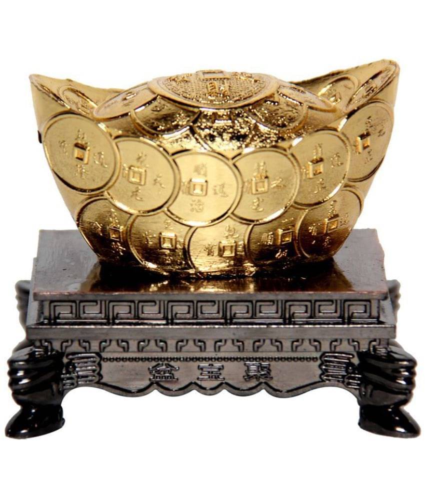     			Arina Collection Yellow Aluminium Vastu / Feng Shui / Metal Ingot With Stand