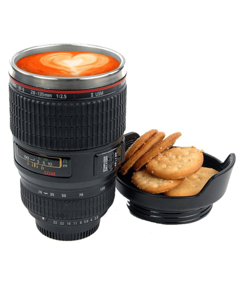 Gadget paradise cookie holder canon camera lens shaped tea coffee mug car travel flask birthday corporate Christmas gift - Sports and Fitness Equipment | Buy online on ZillyBuy