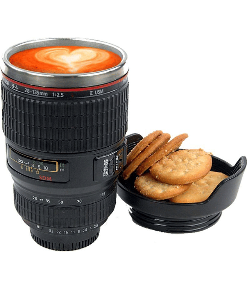 Gadget paradise cookie holder canon camera lens shaped tea coffee mug car travel flask birthday corporate Christmas gift - Sports and Fitness Equipment | Buy online on ZillyBuy