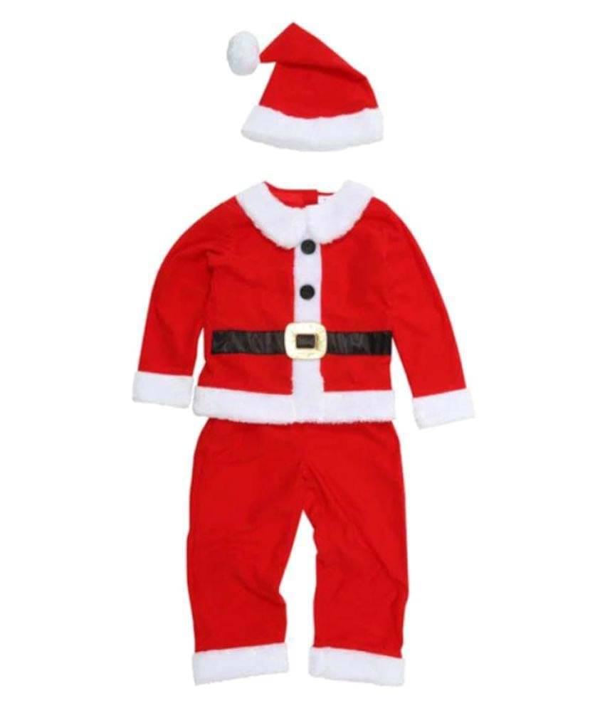 Kashish Toys Red Polyester Santa Clause Dress 3-5 year Kids Kashish Toys Red Polyester Santa Clause Dress 3-5 year Kids