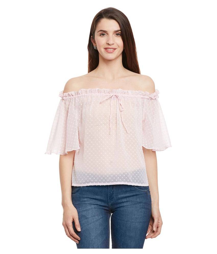 Miss Chase Women's Chiffon Regular Top ( Pink ) Miss Chase Women's Chiffon Regular Top ( Pink )