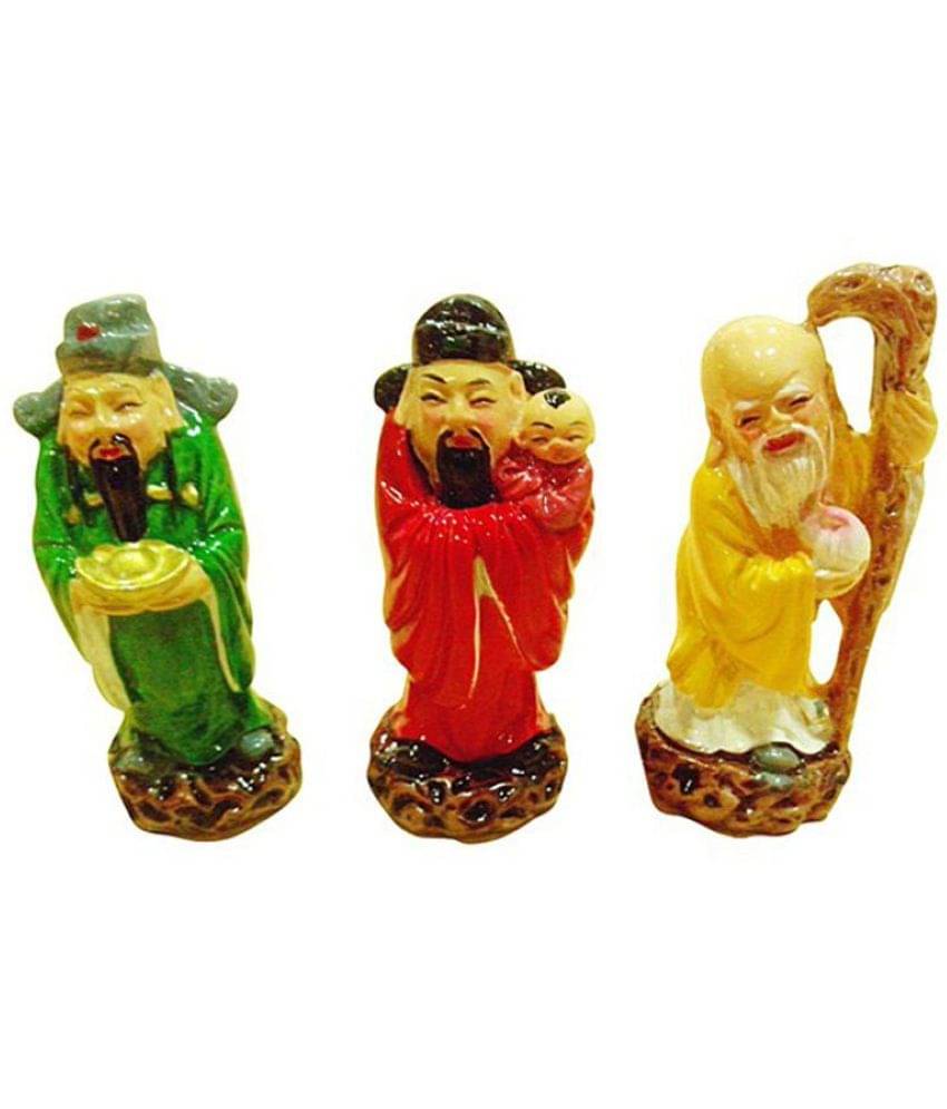     			S.S Collection Feng Shui Colored Fuk Luk Sau For Health, wealth And Happiness Of Family.
