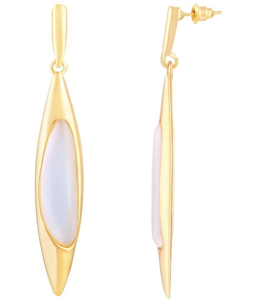 Asmitta Stylish Marquise Shape With Crystal Gold Plated Dangle Earring For Women - Earrings | Buy online on ZillyBuy