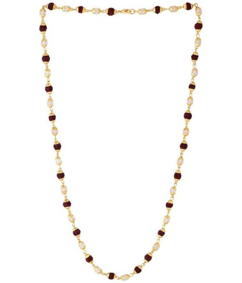 Onnet 100% Original 5 Mukhi Rudraksha And Sphatick Mala With 1 Gram Gold Plated Cap Onnet 100% Original 5 Mukhi Rudraksha And Sphatick Mala With 1 Gram Gold Plated Cap