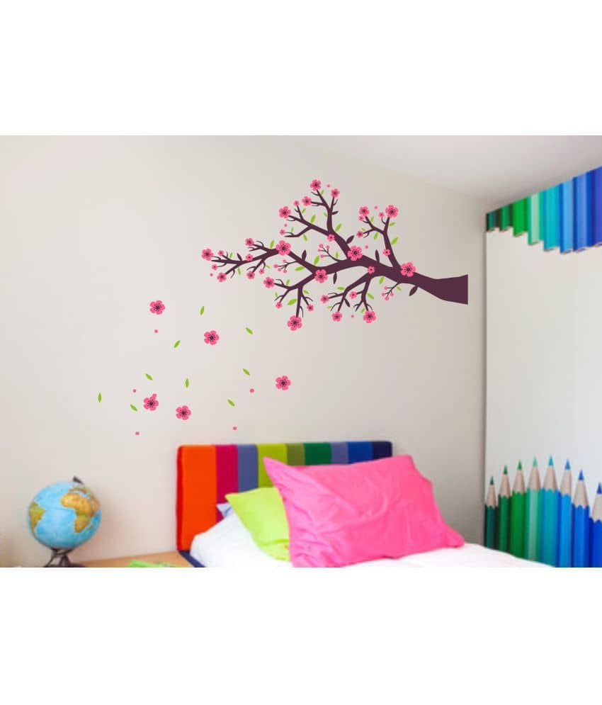 Decor Villa Pink flower Nature Nature PVC Sticker