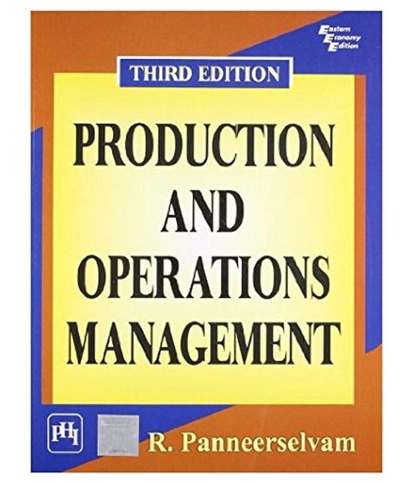     			PRODUCTION AND OPERATIONS MANAGEMENT