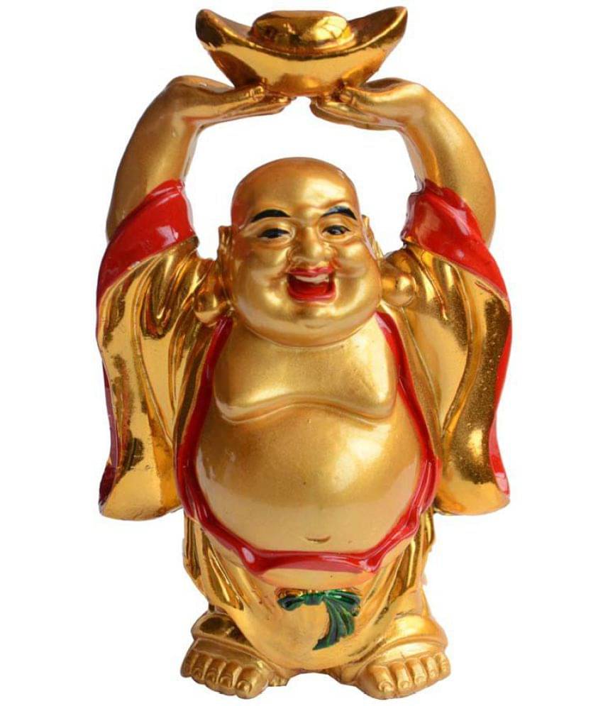     			Sagar Colection Laughing Buddha With Ingot Gold Fengshui