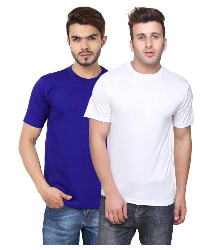 Funky Guys Polyester Slim Fit Solid Half Sleeves Men's Round Neck T-Shirt - ( Pack of 2 ) Funky Guys Polyester Slim Fit Solid Half Sleeves Men's Round Neck T-Shirt - ( Pack of 2 )
