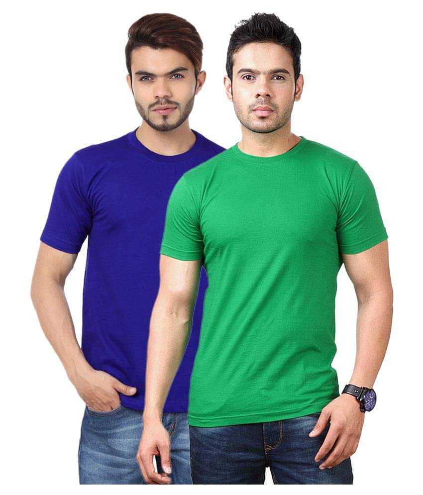 Funky Guys Polyester Slim Fit Solid Half Sleeves Men's Round Neck T-Shirt - ( Pack of 2 ) Funky Guys Polyester Slim Fit Solid Half Sleeves Men's Round Neck T-Shirt - ( Pack of 2 )