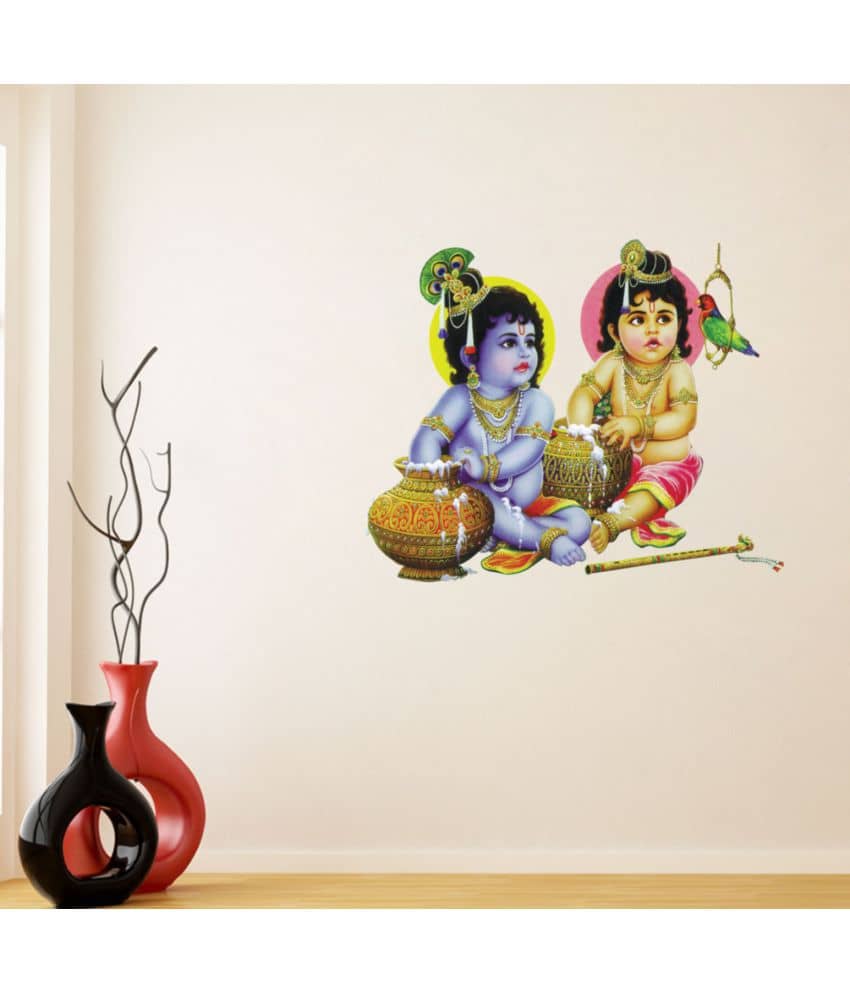 Decor Villa Krishna ji Religious & Inspirational Religious & Inspirational PVC Sticker