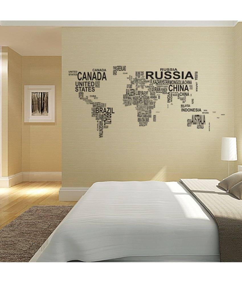     			Sticker Studio World map typogarphy Nature Nature PVC Sticker