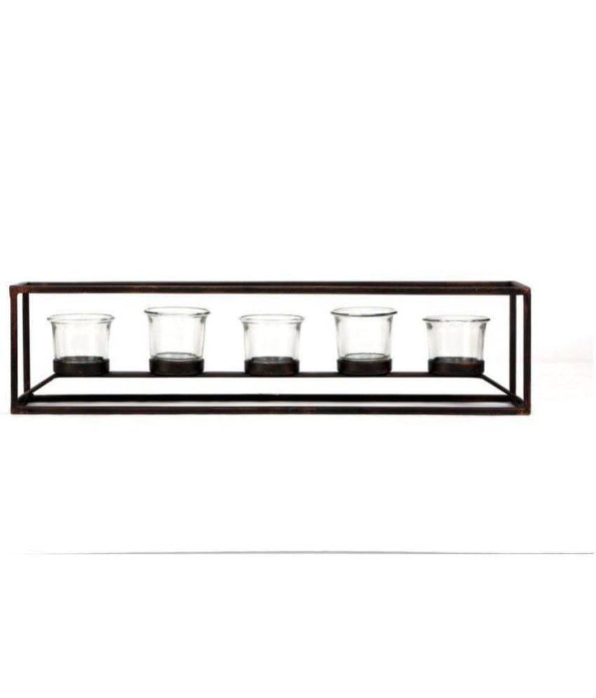     			Hosley Black Table Top Metal Tea Light Holder - Pack of 1