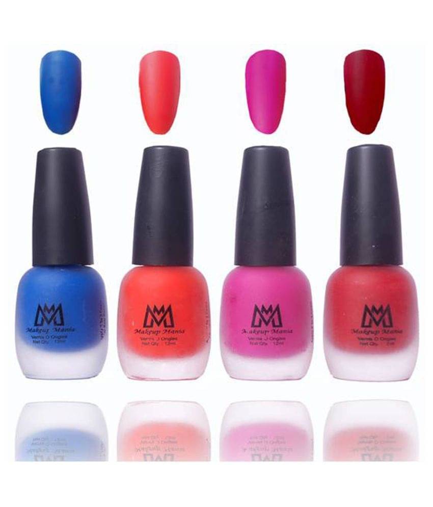 Makeup Mania Velvet Matte Nail Polish Combo Set of 4 Pcs, Nail Polish Set, Multicolor Nail Paint Combo (MM # 18) Makeup Mania Velvet Matte Nail Polish Combo Set of 4 Pcs, Nail Polish Set, Multicolor Nail Paint Combo (MM # 18)