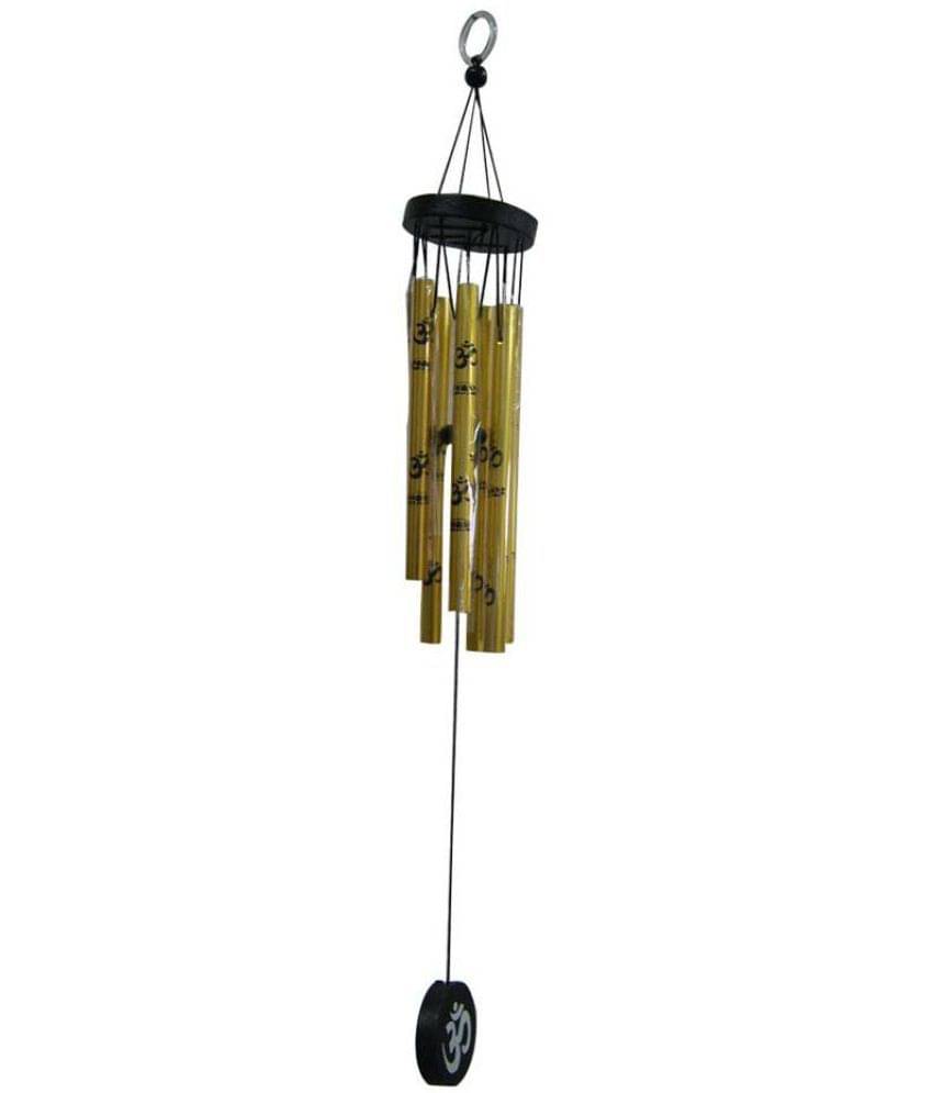     			Snaya Collection Feng Shui Om Matte Aluminium Wind Chime