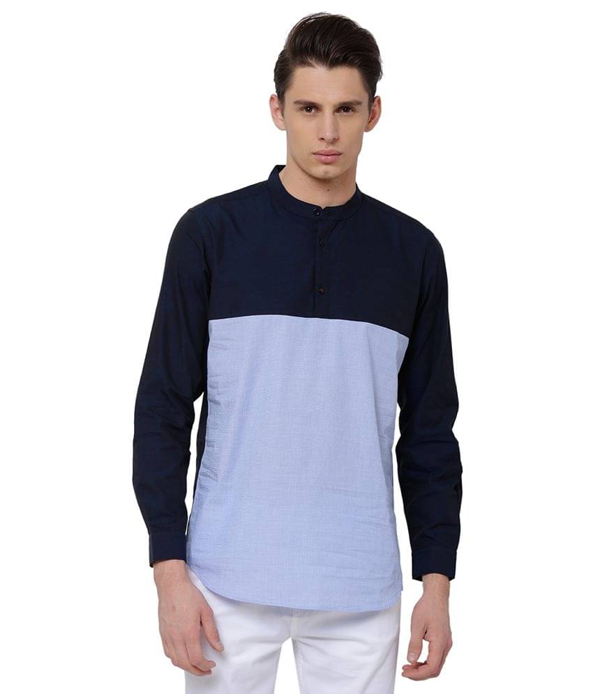     			Black Coffee 100 Percent Cotton Slim Fit Solids Men's Casual Shirt - Navy ( Pack of 1 )