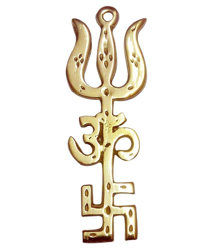     			S.S Creation Yellow Brass Vastu / Feng Shui Trishakti For Reflect Negative Energy