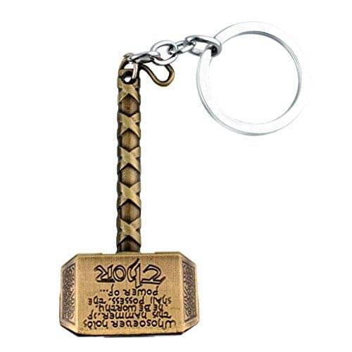     			Thor hammer Golden  Keychain