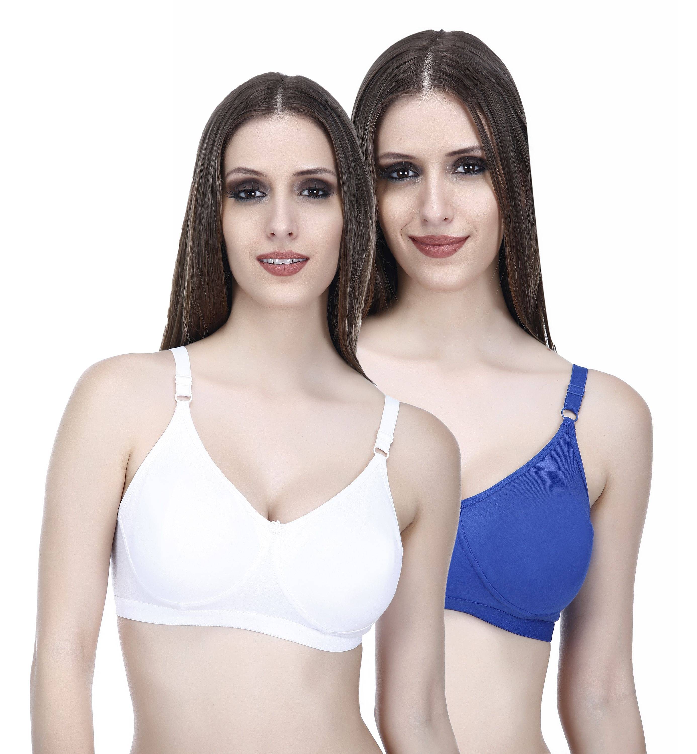 Elina Pack of 2 Cotton Non Padded Women's Teenage Bra ( Multi Color )     			Elina Pack of 2 Cotton Non Padded Women's Teenage Bra ( Multi Color )