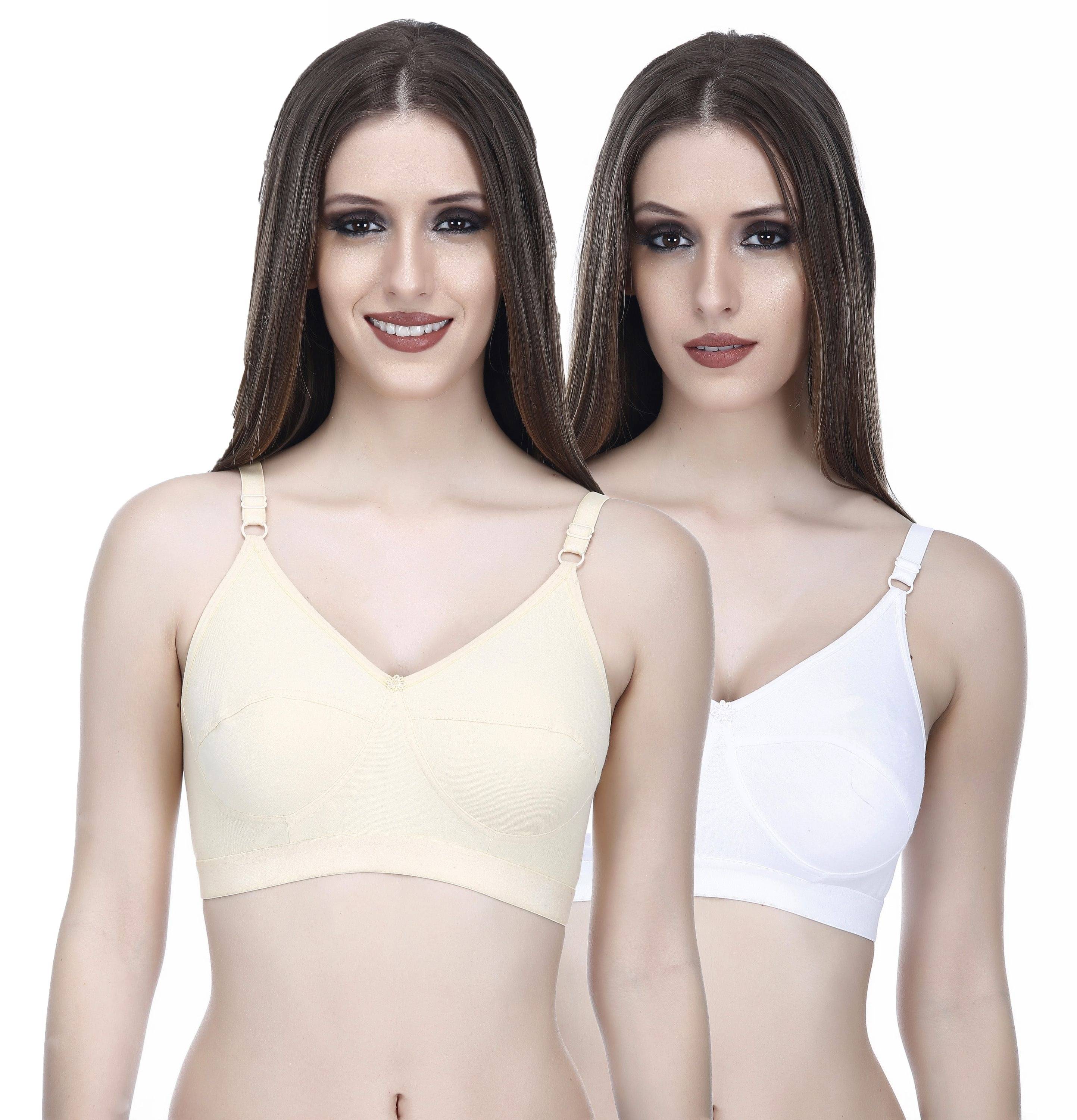     			Elina Pack of 2 Cotton Non Padded Women's Teenage Bra ( Multi Color )