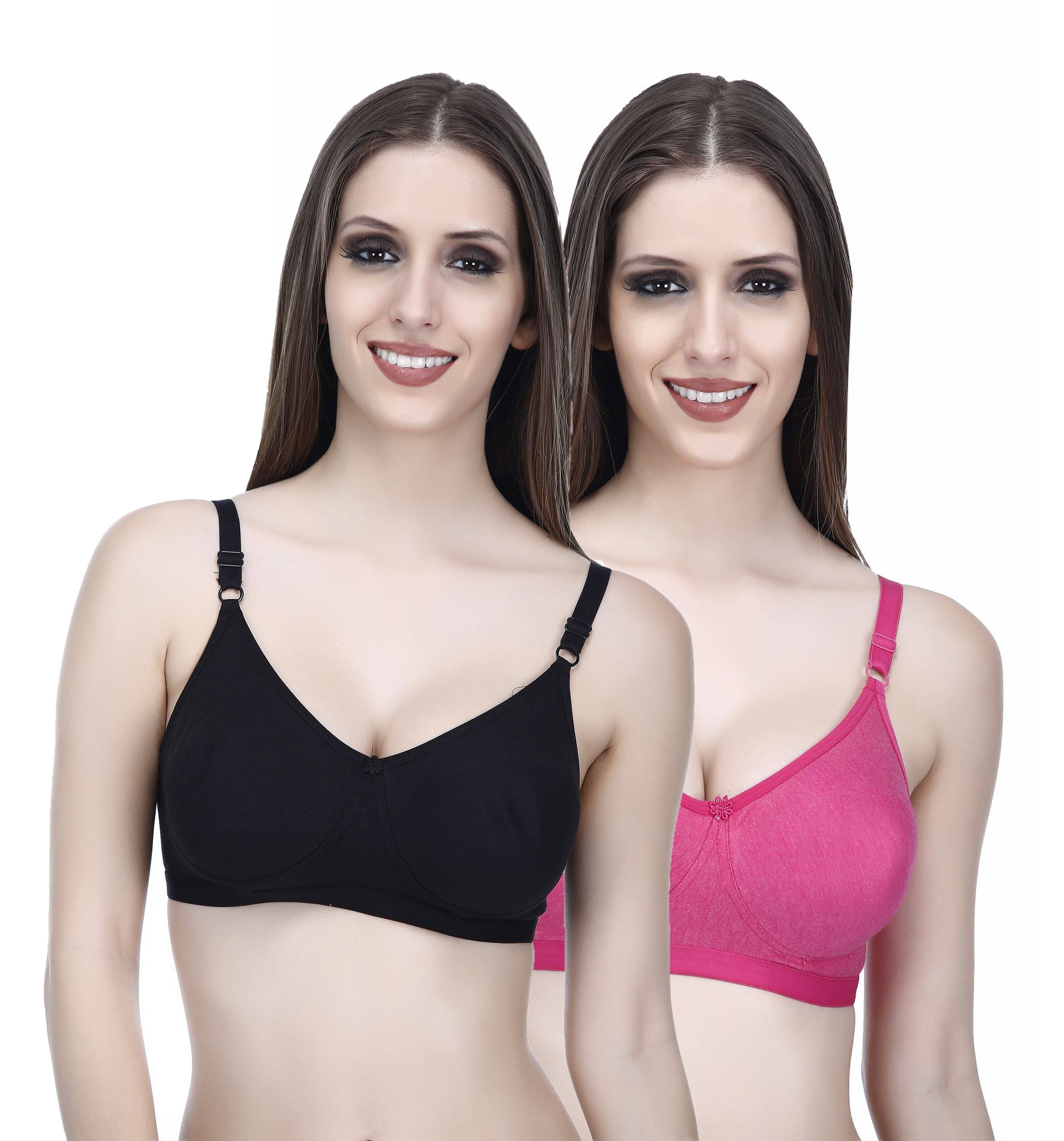     			Elina Pack of 2 Cotton Non Padded Women's Teenage Bra ( Multi Color )