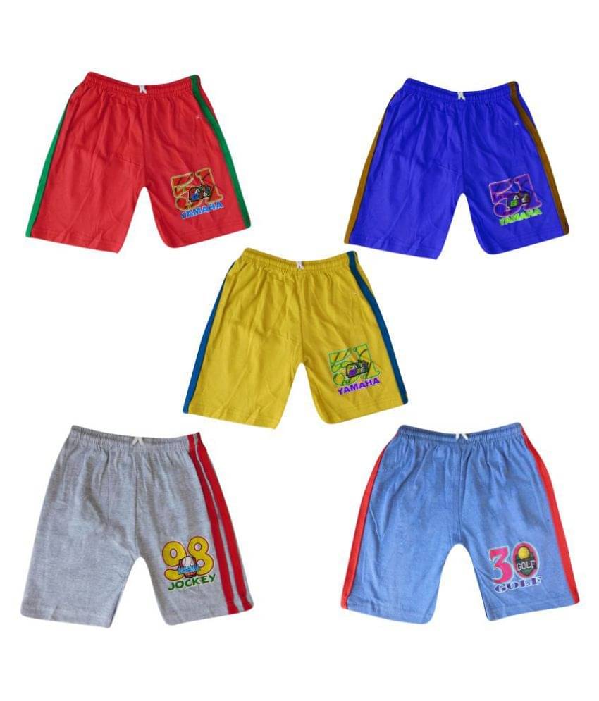     			Jisha hosiery cotton multicolor Bermuda COLOR ( Combo of 5)