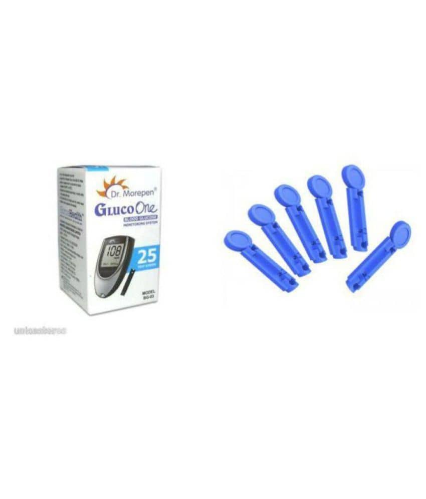 Dr Morepen 25 Test Strips For Bg 03 Glucometer & 100 Lancets(Strip & Lancet Pack Pack)